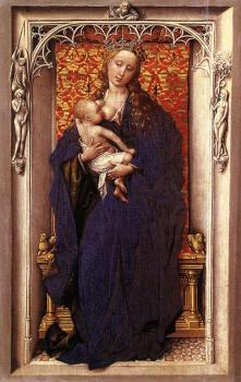 羅吉爾 凡 德 韋登 Madonna and St Catherine of Alexandria-Diptych left